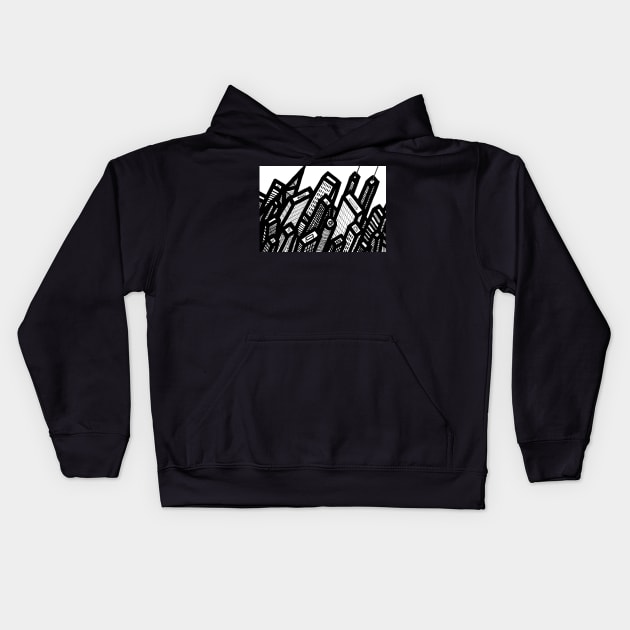 Cityscape Kids Hoodie by Ideacircus